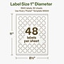 Avery Hemp Round Laser/Inkjet Multipurpose Labels, 1" Dia, Off-White (3840/Box)~#|#~F796387B-169A-496D-BF2C6A7CD8C7F450_sc7