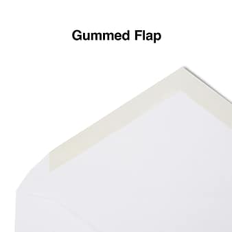 Staples Gummed #6 Business Envelopes, 3 5/8" x 6 1/2", White, 500/Box (187005N)
