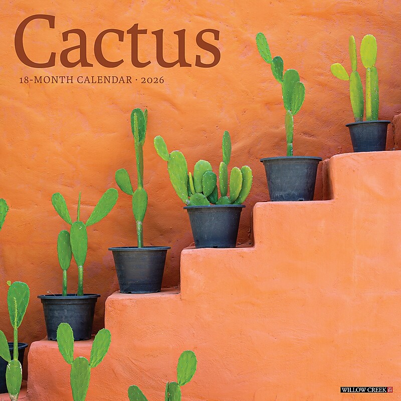 2026 Willow Creek Cactus 12" x 12" Monthly Wall Calendar (50477) image 1