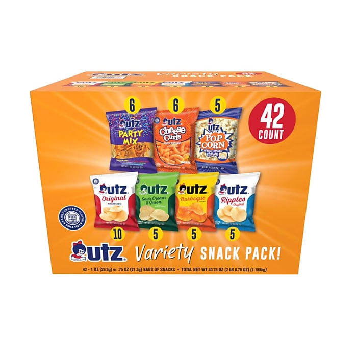 UTZ Variety Snack Pack, 42 Bags/Box (UQF02178) | Staples