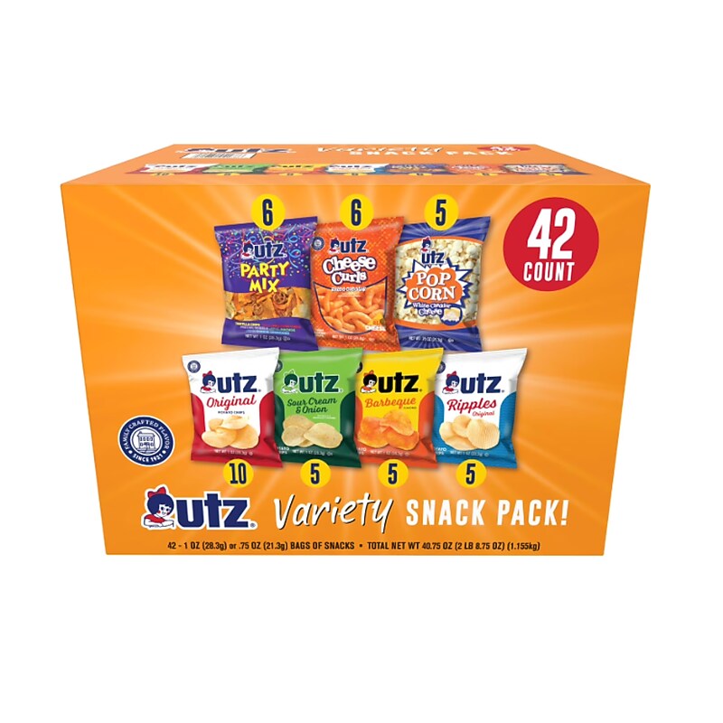 UTZ Variety Snack Pack, 42 Bags/Box (UQF35165) image 1