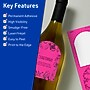 Avery Arched Laser/Inkjet Multipurpose Labels, 4.75" x 3.5", Neon Magenta (320/Box)~#|#~F7AEC4E3-0C4B-47B2-B64BED392E419F21_sc7