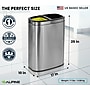 Alpine Industries Stainless Steel Open Top Dual Compartment Indoor Trash Can with Liners, 10.5 Gallon (ALP470-R-40L)~#|#~F7B8F0F7-7C02-4202-A6A74DEE054256E8_sc7
