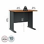 Bush Business Furniture Cubix 36"W Desk, Natural Cherry/Slate (WC57436)~#|#~F7BC90EC-6578-47FA-8B404413BD3EE68C_sc7