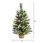 Nearly Natural Snow Tipped Pine and Berry Artificial Christmas Tree, 2' (T3326)~#|#~F7BE39B2-D916-4FD2-8938D44B8F9725C3_sc7