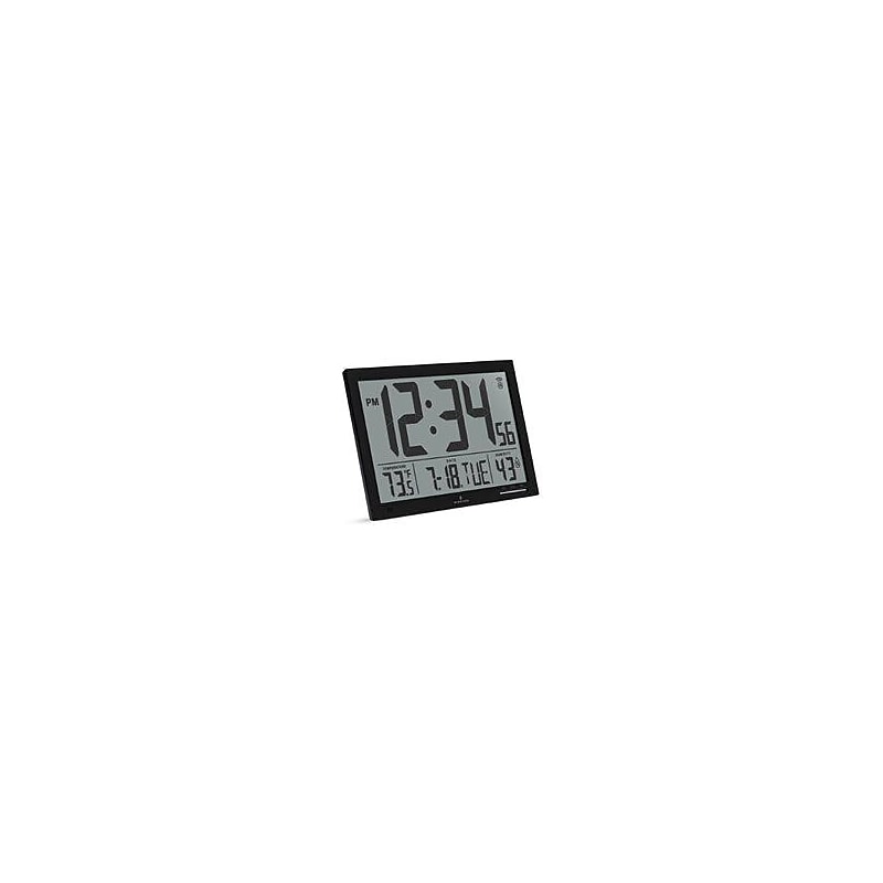 Marathon Slim Digital Wall Clock, Black (CL030062BK) image 1