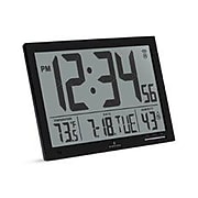 Marathon Slim Digital Wall Clock, Black (CL030062BK)