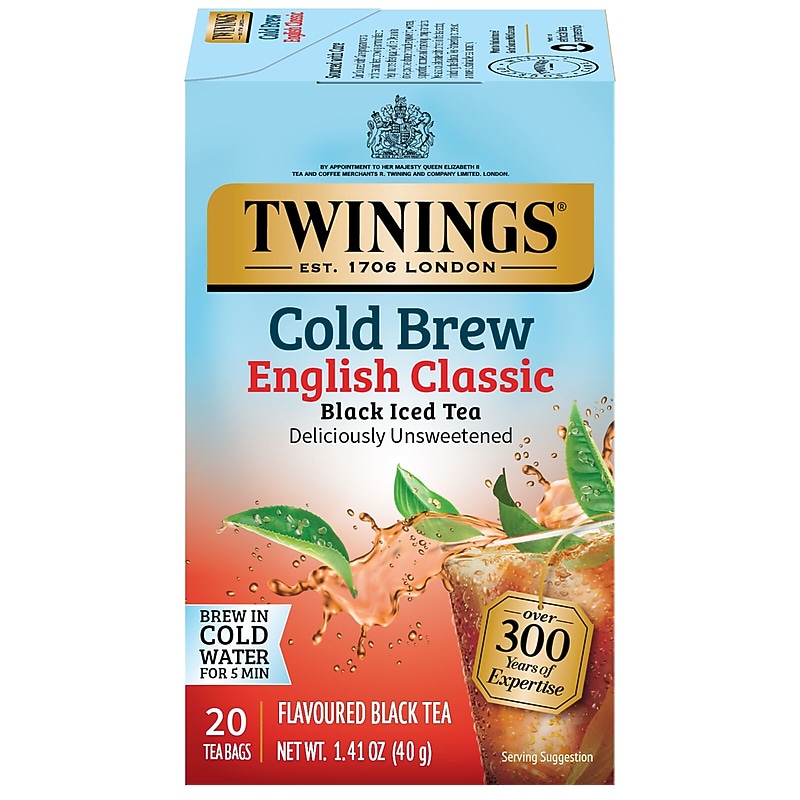 Twinings Cold Brewed English Classic Black Tea Bags, 20/Box (F07409) image 1