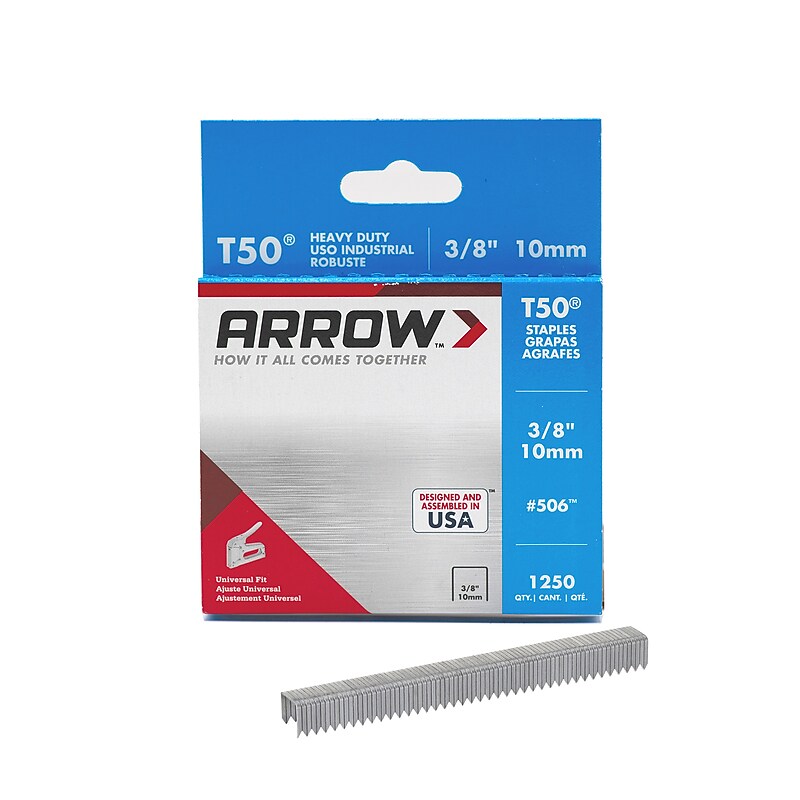 Arrow T50 High Capacity Multi-Use Staples, Full Strip, 1250/Box (50624) image 1