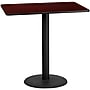 Flash Furniture Laminate Table Top with 24'' Round Bar-Height Table Base, 30" x 48", Mahogany (XUMA3048TR24B)~#|#~F7D6B779-8707-4BE4-81F34637F05A4025_sc7