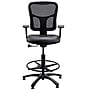 Tempur-Pedic Vinyl Drafting Stool with Backrest and Footrest with Lumbar Support, Black (TP8200-DBLKV)~#|#~F7D9824B-B60E-4873-B398A55B14B3252E_sc7