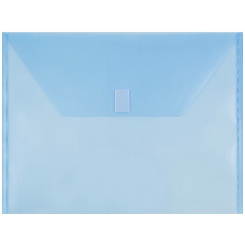 JAM Paper Premium Plastic Document File, Letter, Blue, 3/Pack (218V0BUX3) image 1