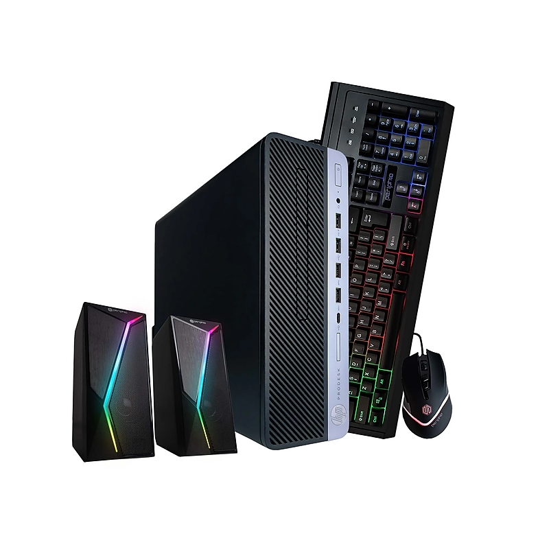 HP ProDesk 600G4 Refurbished Desktop Computer, Intel i5-8500, 16GB RAM, 1TB NVMe, Windows 11 Pro, Keyboard, Mouse Included image 1