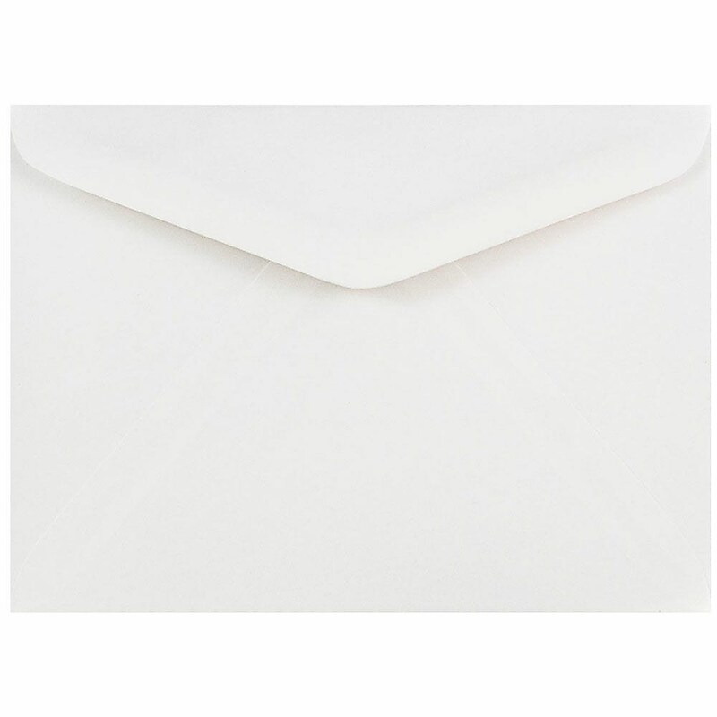 JAM Paper A7 Booklet Envelope 5 1/4" x 7 1/4", White, 100/Pack (4023210d) image 1