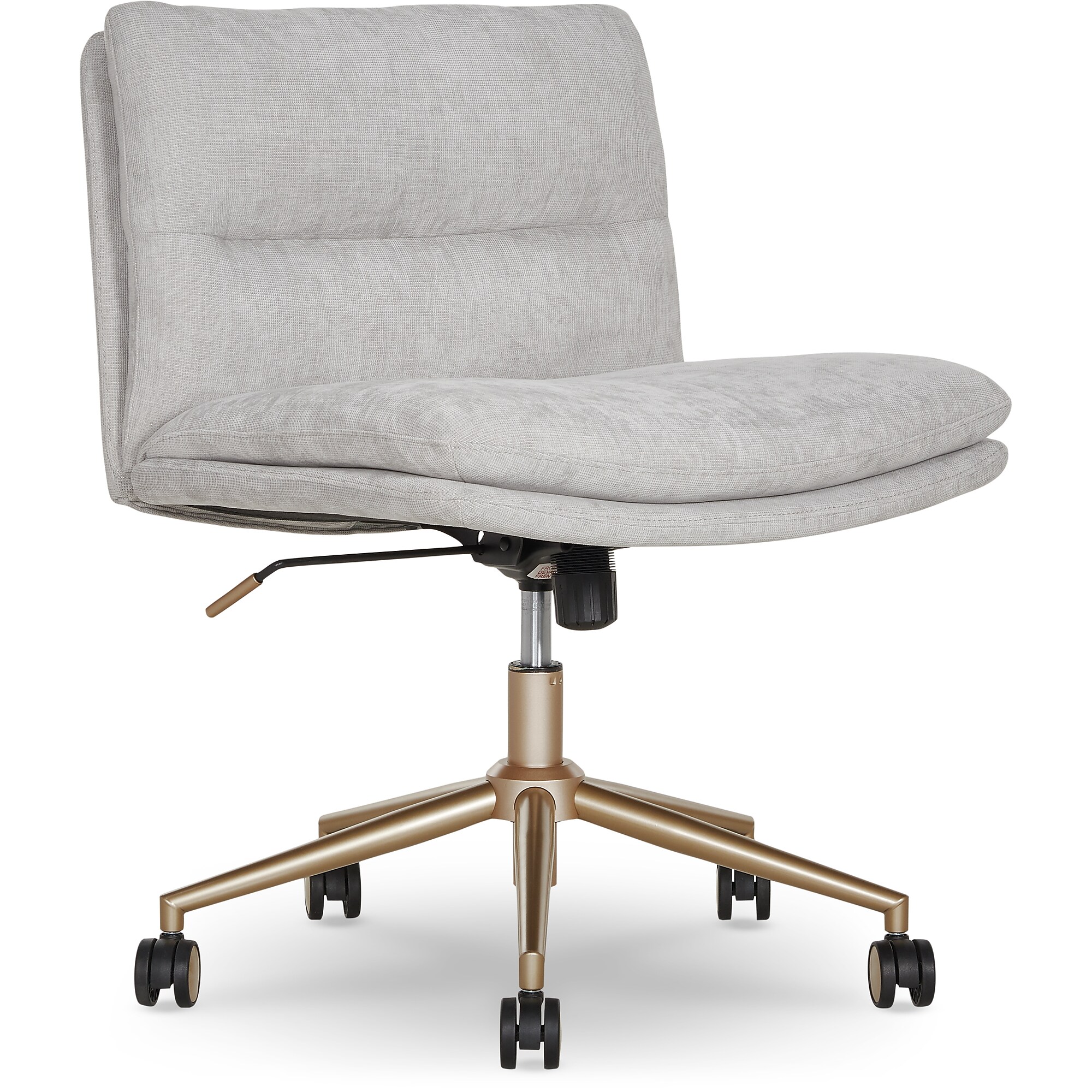 Elle Decor Ariana Criss Cross Armless Ergonomic Fabric Swivel Computer and Desk Chair, Light Gray (60121-LGRY) Sansujyuku sansujyuku.com
