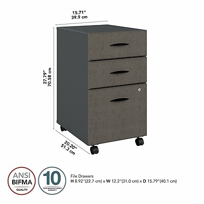 Bush Business Furniture Cubix Vertical File Cabinet - Thumbnail 4