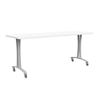 Safco Rumba Training Room Table, 24" x 72", Designer White (RBA7224TCASLDSWT)
