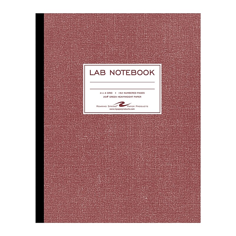 Roaring Spring Paper Products 1-Subject Computation Notebooks, 9.25" x 11.75", Graph Ruled, 76 Sheets, Red (77648) image 1