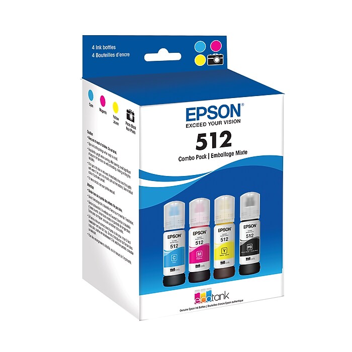 Epson T512 Cyan/Magenta/Yellow/Photo Black Standard Yield Ink