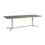 Bush Business Furniture 96W x 42D Boat Shaped Conference Table with Metal Base, Modern Hickory (99TBM96MHSVK)~#|#~F7F4E0D6-7901-4186-8A8B51206F2C0591_sc7