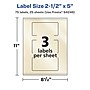 Avery Pearlized Ivory Rectangle Multipurpose Labels, 2.5" x 5", Ivory, 75/Pack (94246)~#|#~F7F623F5-FA49-4A21-B1671057543B9E3E_sc7