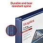Staples 1" 3-Ring View Binder, D-Ring, Navy Blue (55418/26433)~#|#~F7FDFAF4-7D62-44BB-ACA58ACCAB595A6B_sc7
