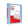 Staples Heavy Duty 1" 3-Ring View Binder, D-Ring, Light Blue (ST63088)~#|#~F8016E52-4CB5-4791-BA6E59CEDE60E4A1_sc7