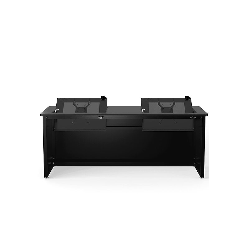 VersaDesk Enclosed Revolution 72"W Computer Desk, Black (RSD7230-BB) image 1