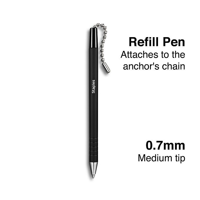 Staples Anchor Ballpoint Pen Refill Medium Point Black Ink ST31642 CC Staples