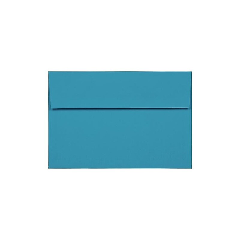 JAM Paper A8 Booklet Envelope 5 1/2" x 8 1/8", Blue, 100/Pack (95435d) image 1