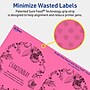 Avery Arched Laser/Inkjet Multipurpose Labels, 4.75" x 3.5", Bright Pink (80/Pack)~#|#~F80997F0-4575-4E1E-8E7EAA6EED84AC26_sc7