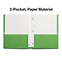 Staples Smooth 2-Pocket Paper Folder with Fasteners, Green, 25/Box (50773/27541-CC)~#|#~F80FA458-112D-4A5E-915FD6C555D82E0E_sc7