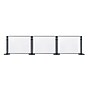 Queue Solutions 34" x 4’ Acrylic Stanchion Post Panel Kit, Clear (PNL4834B-CA2-4COL)~#|#~F80FA8EE-536D-4753-9741BB916FD27878_sc7