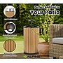 Alpine Industries Steel Outdoor Trash Can with Rain Bonnet Lid, 32 Gallon, Cedar (ALP4400-01-CD-RB)~#|#~F8153817-A9BA-4CC8-B9DF682D7DC82199_sc7