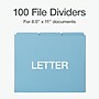 Pendaflex Blank Index File Guide, Letter, Blue, 100/Box (PN203)~#|#~F83905CF-1AB5-435A-AA7C0F6910FB6F09_sc7