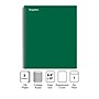Staples® Premium 3-Subject Subject Notebooks, 8.5" x 11", College Ruled, 150 Sheets, Green (TR58362M-CC)~#|#~F83D5C83-BE81-4E37-BF835430193E8BD6_sc7