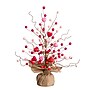 Nearly Natural 18-in Pre-Lit Artificial Valentine's Day Heart & Berry Twig Tree with 30 LED String Lights (T5470)~#|#~F83E5DD9-441C-42AF-9ED86520D85BFC2D_sc7