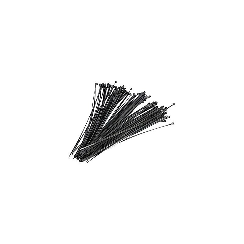 4XEM Cable Ties, 6" x 0.3", Black, 100/Pack (4X6ZIPTIE100BR) image 1