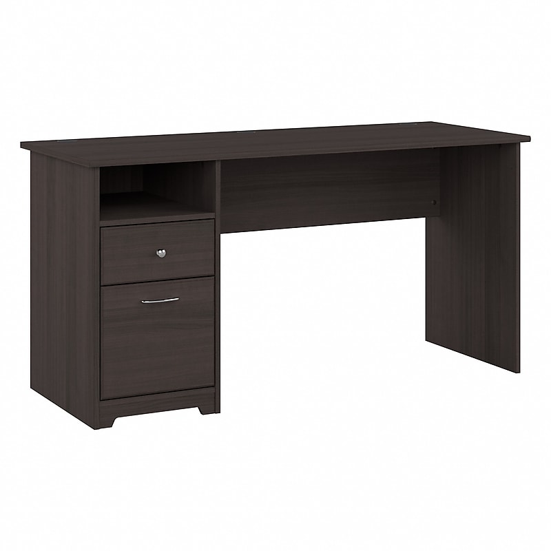 Bush Furniture Cabot 60"W Computer Desk with Drawers, Heather Gray (WC31760) image 1