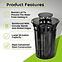 Alpine Industries Metal Outdoor Trash Can with Rain Bonnet Lid and Liner, 38 Gallon, Black (479-38-1)~#|#~F8456474-633A-4706-AE5ABC451A9B92EC_sc7