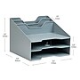 Mind Reader 5-Compartment Plastic Desk Tray, Gray (ANCHBOX5-GRY)~#|#~F84B3B51-5C95-44CB-82D489030CABF42D_sc7