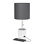 Creekwood Home 18.5" LED Table Lamp with USB Port, White/Gray (CWT-1007-GW)~#|#~F84C685F-A46C-4E8F-AAB156B68207C50B_sc7