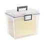 Iris WeatherPro Plastic File Box with Latching Lid, Letter/Legal Size, Clear, 4/Pack (110350)~#|#~F84DB2DE-B3B4-402A-8A3EC502C5932414_sc7
