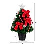 Nearly Natural 24-in Pre-Lit Fiber Optic Classic Star Topped Artificial Christmas Tree with Decorative Planter (T4751)~#|#~F84E143A-5DFA-4E55-9880D71548704F53_sc7
