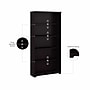 Bush Furniture Cabot 66"H 5-Shelf Bookcase with Adjustable Shelves, Espresso Oak (WC31866)~#|#~F855BBD9-4F94-4029-921D055471D057DF_sc7