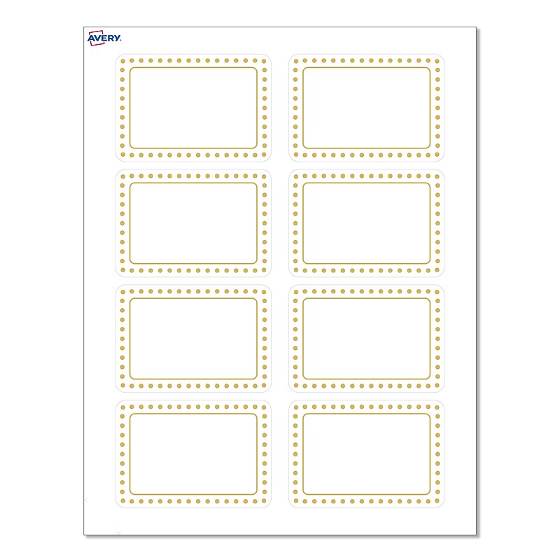 Avery Laser/Inkjet Rectangle Multipurpose Labels, 2-1/3" x 3-3/8", White, 80/Pack (S00-EY0) image 1