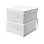 Household Essentials Storage Boxes, Stackable with White Laminate Top, 2/Set (8009-1)~#|#~F858F4BB-57F1-4560-ABE15E8F14420FF4_sc7