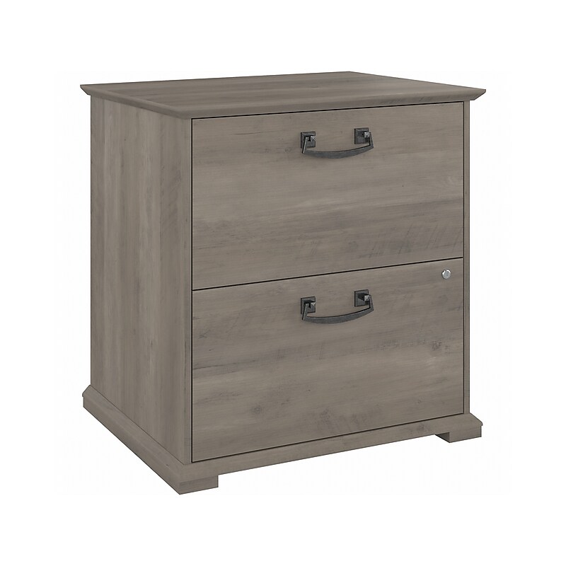Bush Furniture Homestead 2-Drawer Lateral File Cabinet, Letter/Legal Size, Lockable, Driftwood Gray (HOF129DG-Z) image 1