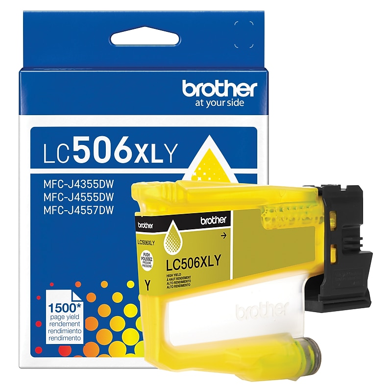 Brother LC506XL Yellow High Yield Ink Cartridge (LC506XLYS) image 1