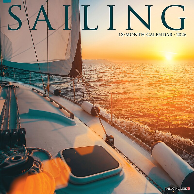 2026 Willow Creek Sailing 12" x 12" Monthly Wall Calendar (52631) image 1